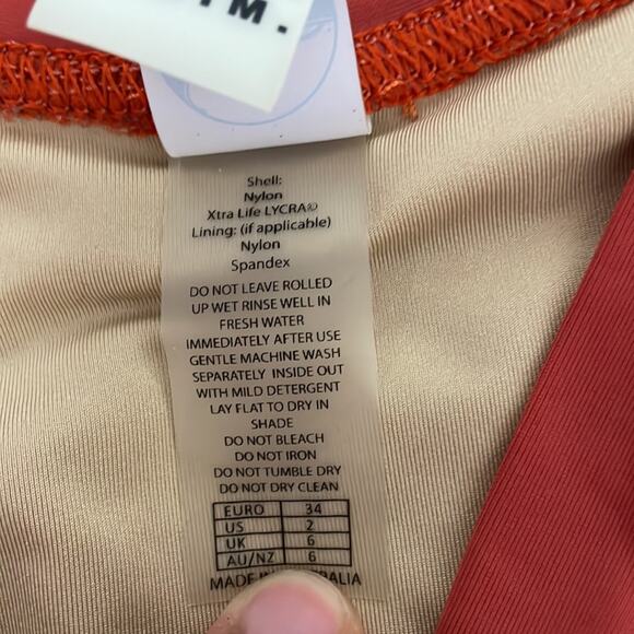 Gnash Swim Bikini Bottoms in Burnt Orange - Picture 4 of 4